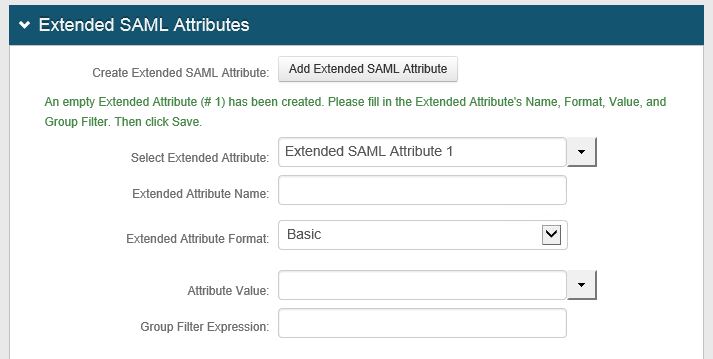 Confirmation message indicating a new extended attribute has been created.