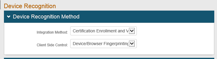 Workflow tab showing the Client Side Control setting changed to Device Fingerprint, resolving the Submit button issue on Android.