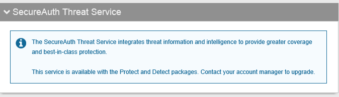 Admin Console message indicating the server is not licensed for the Threat service, despite a valid Threat license being in place.