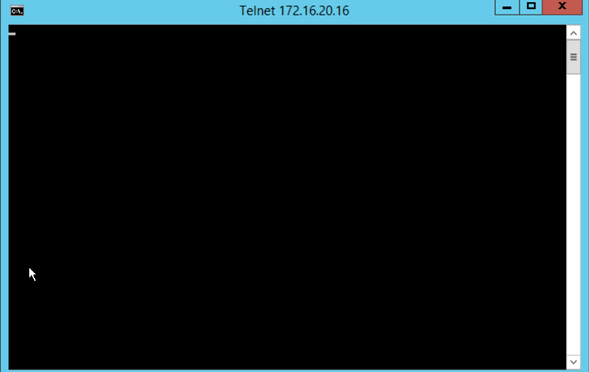 A telnet session to port 445 showing a blank terminal, indicating the connection succeeded.