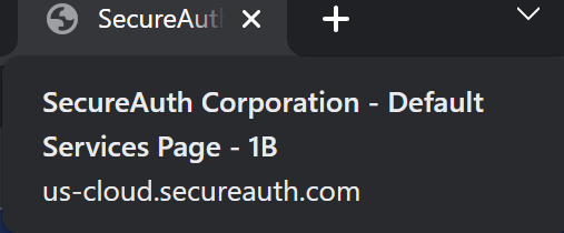 Browser tab tooltip showing which CA server the Certificate URL's base URL is connecting to.